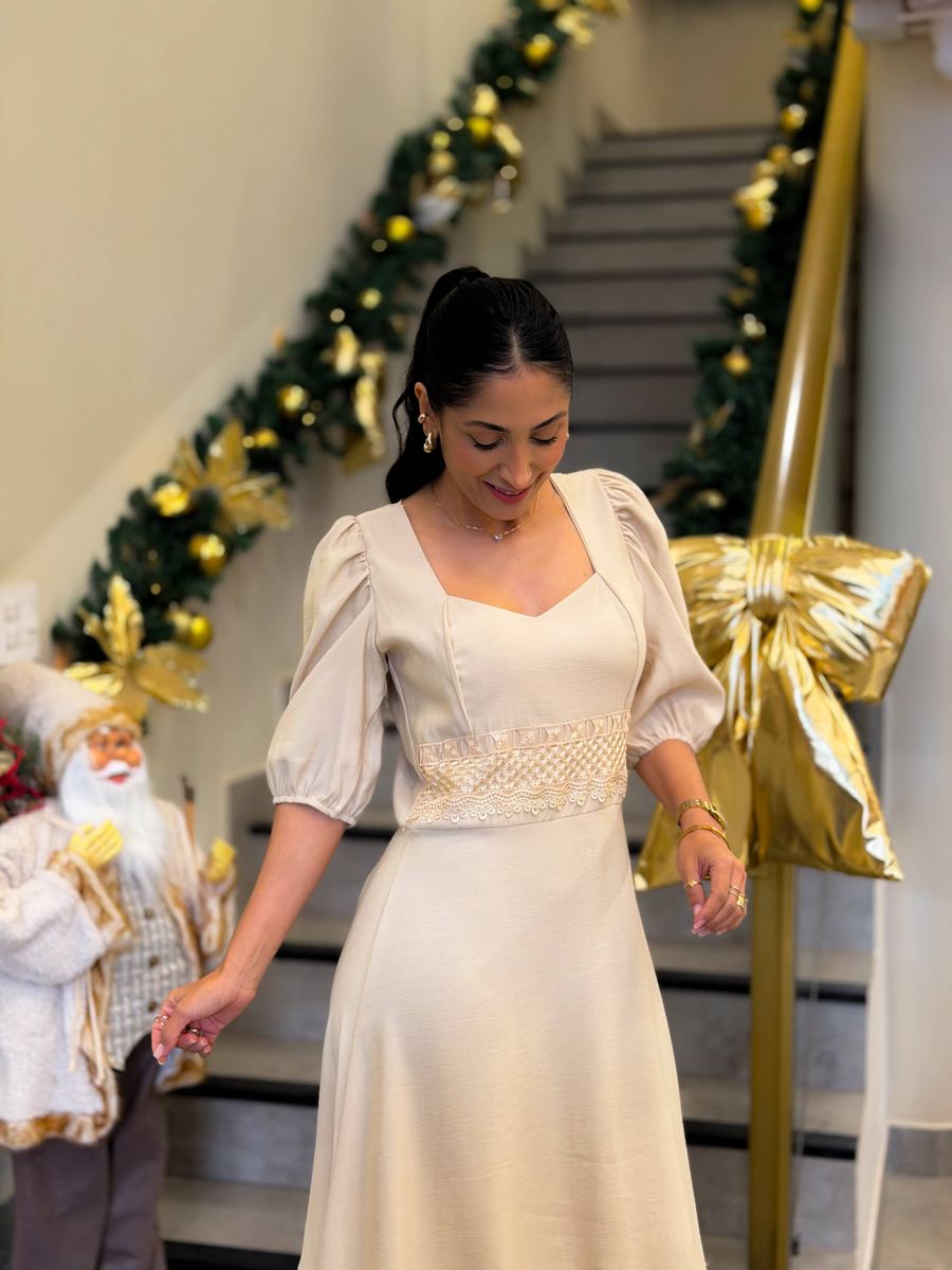 Vestido Betina Creme
