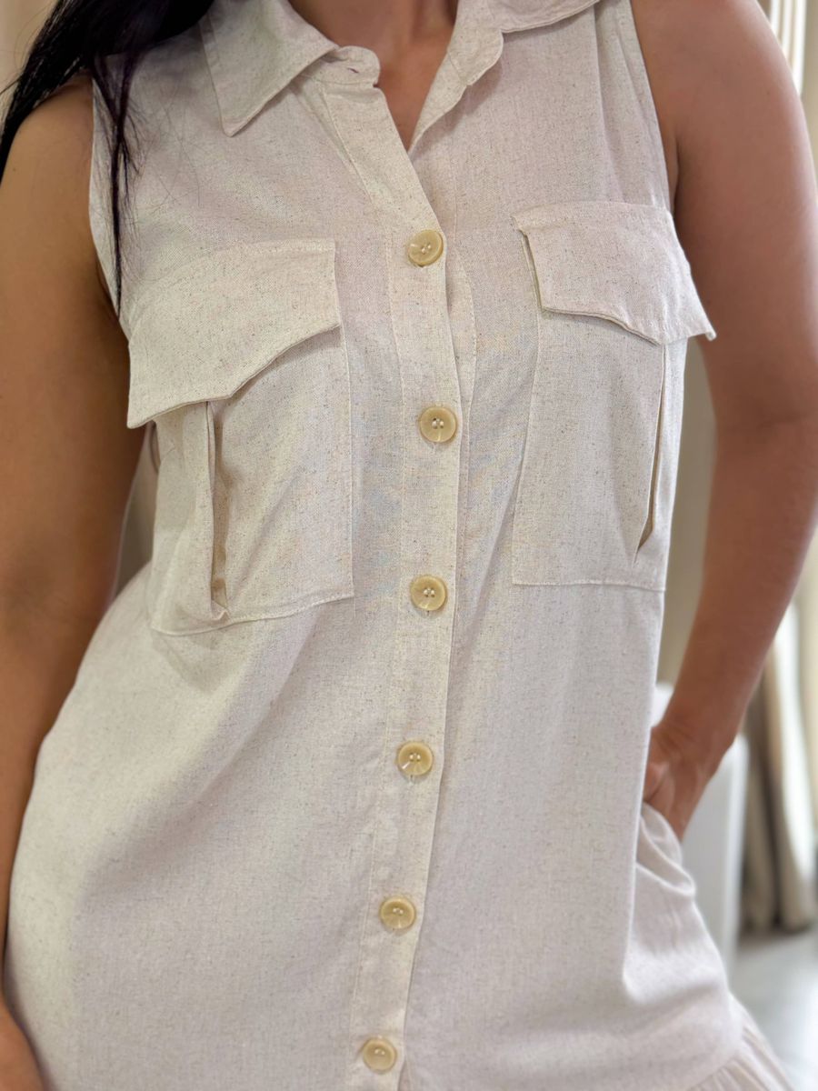 Vestido Stefani Areia