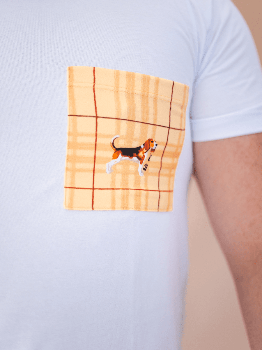 Pijama Masculino Curto Beagle Amarelo