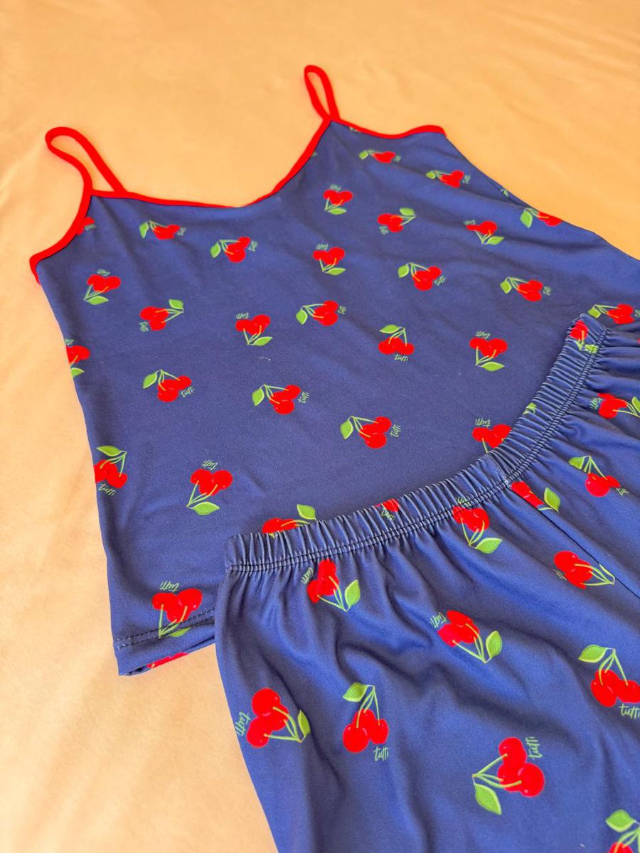 Pijama Feminino Curto Alcinha Cereja
