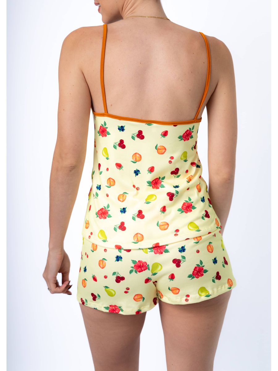 Pijama Curto Alcinha Frutinhas