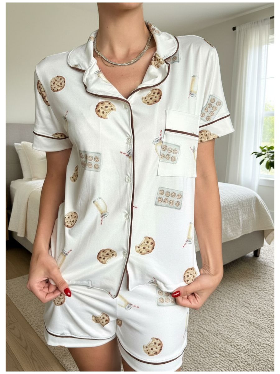 Pijama Feminino Americano Curto Cookies 1