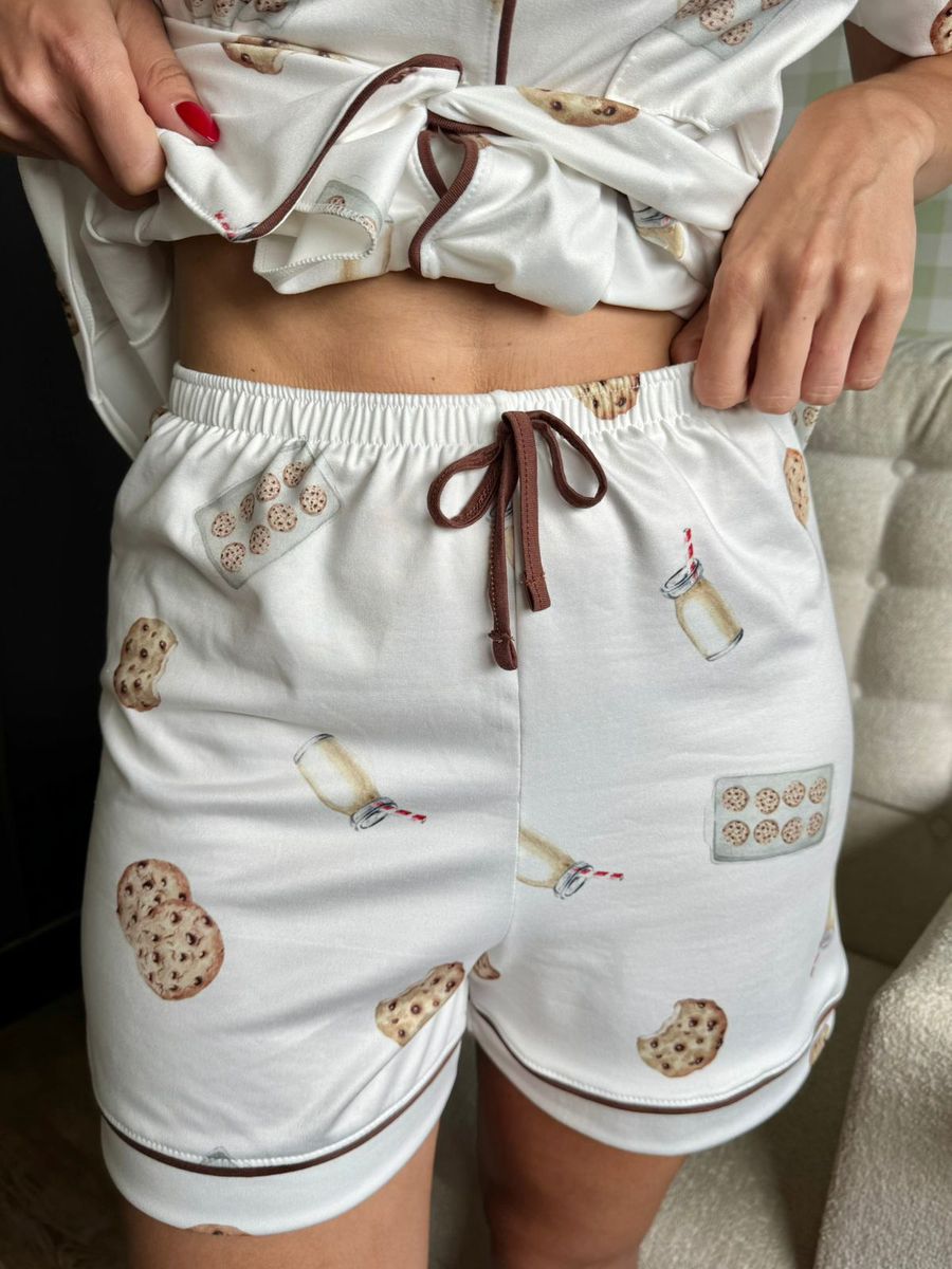 Pijama Feminino Americano Curto Cookies 3