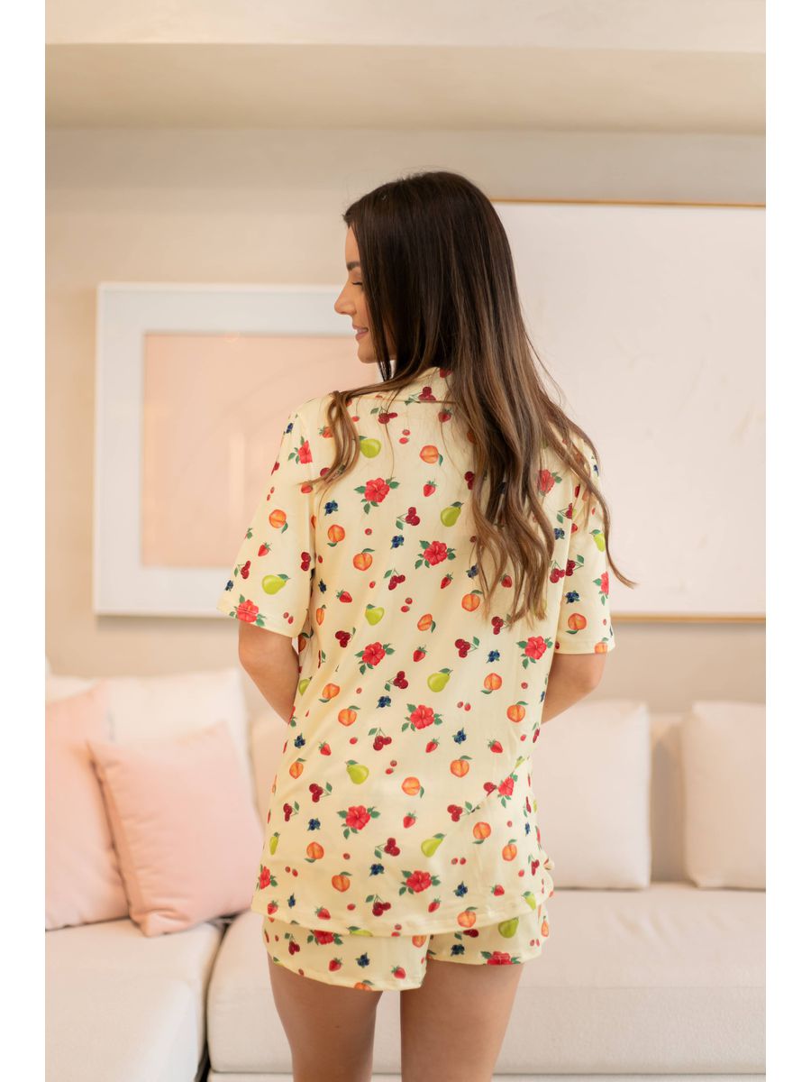 Pijama Feminino Americano Curto Frutinhas