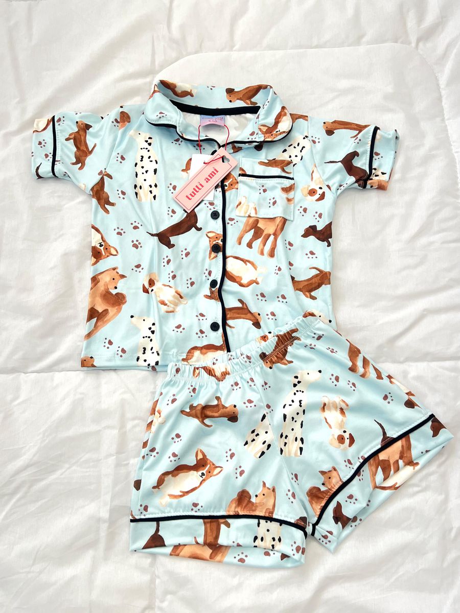 Pijama Americano Curto Infantil Dogs 