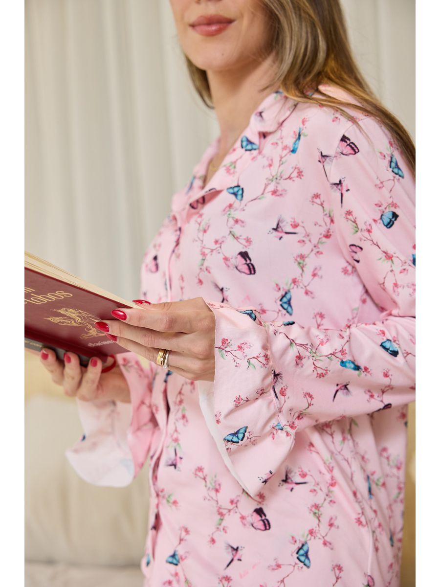 Pijama Feminino Americano Longo Borboletas 1
