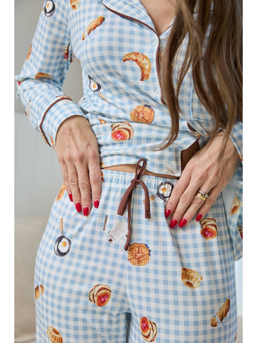 Pijama Feminino Americano Longo Café da Manhã 3