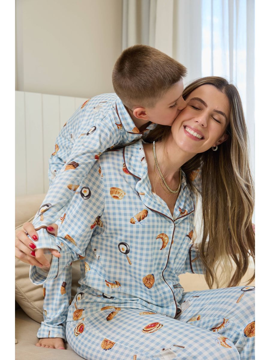 Pijama Feminino Americano Longo Café da Manhã 2