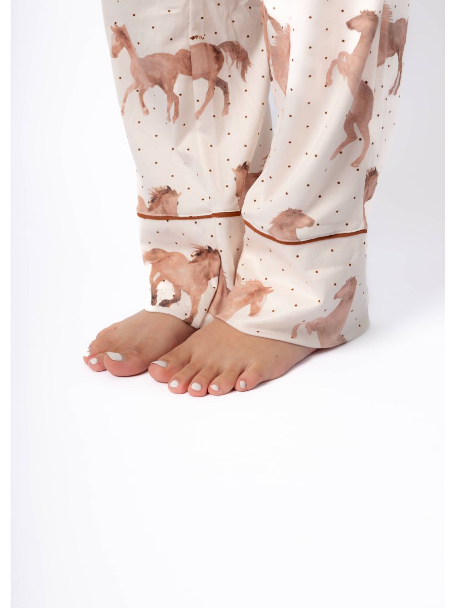 Pijama Feminino Americano Longo Aléxia Cavalos