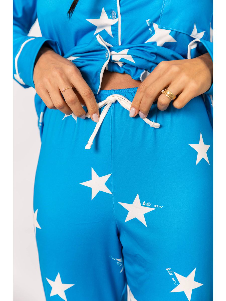 Pijama Feminino Americano Longo Estrelas