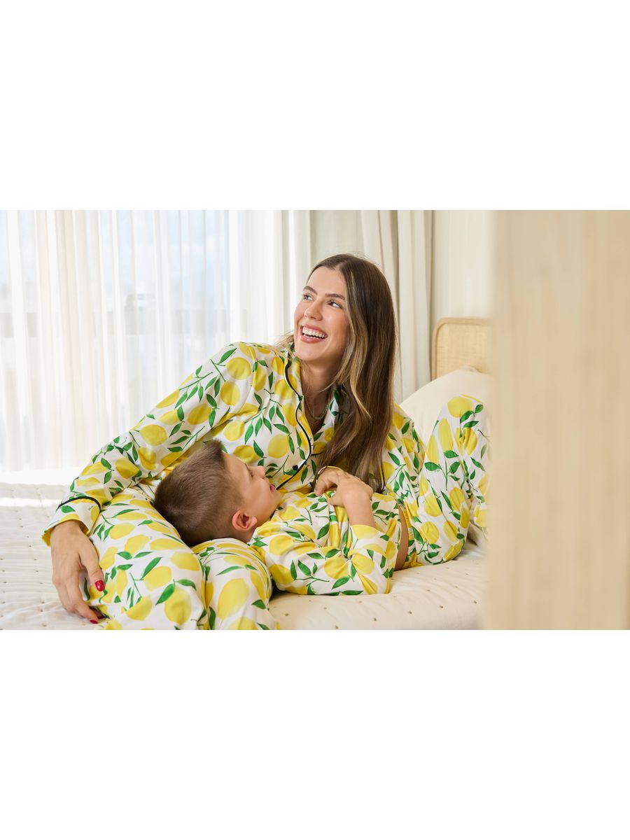 Pijama Feminino Americano Longo Limão Siciliano 2