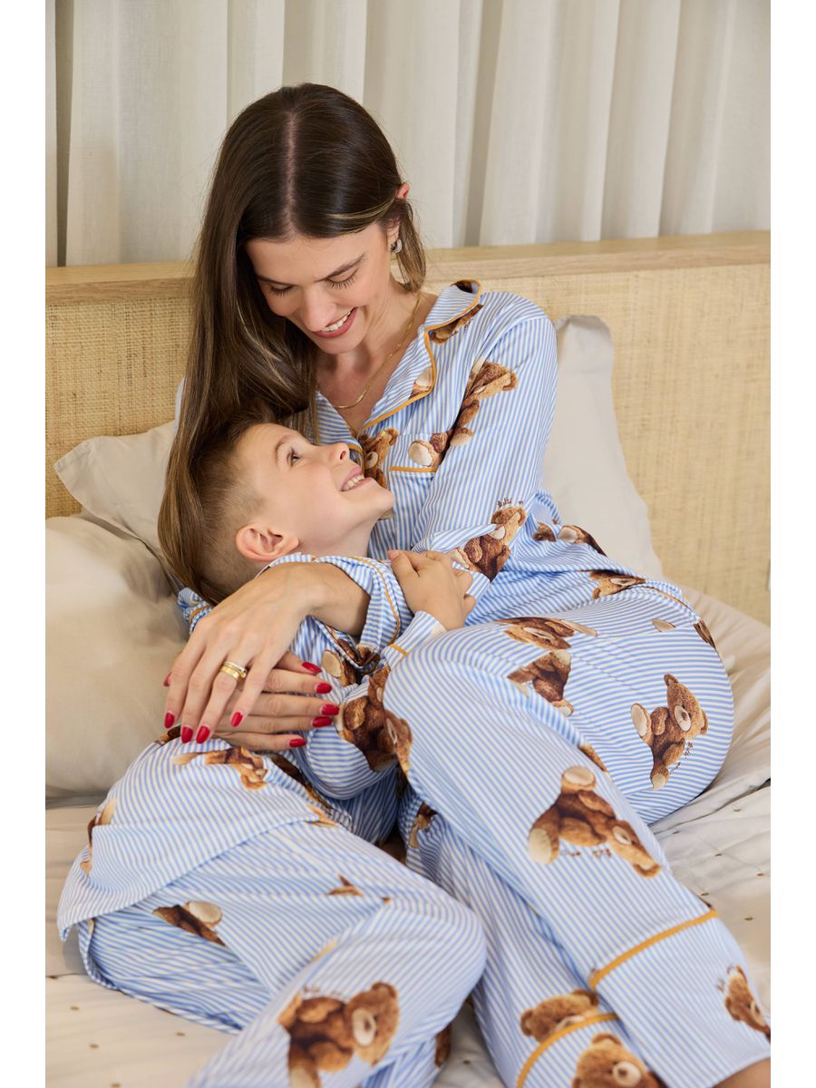 Pijama Feminino Americano Longo New Bear Ursos 2