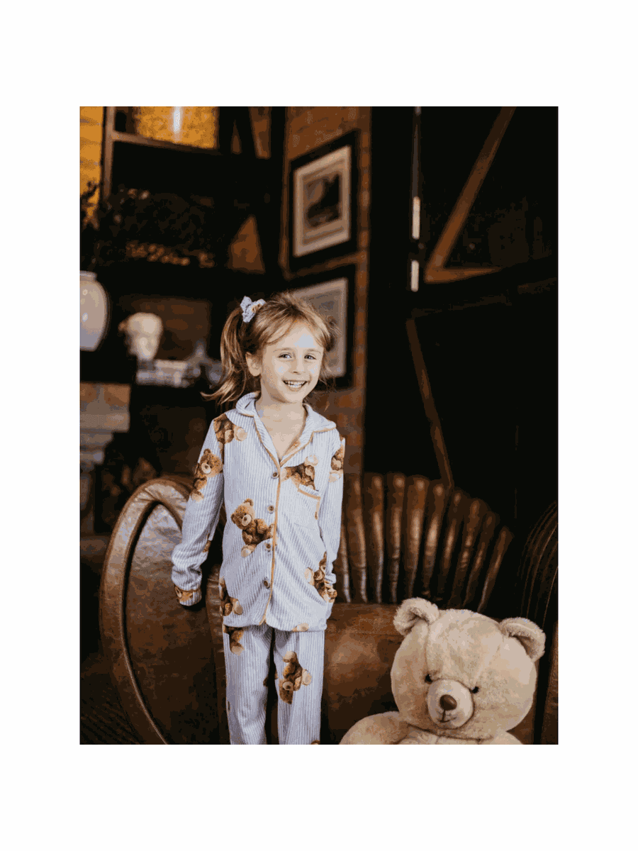 Pijama Infantil Americano Longo New Bear Ursos