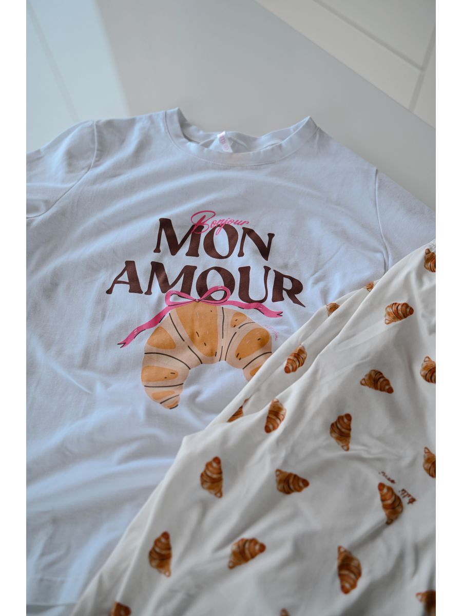 Pijama Feminino Longo Croissant Branco 4