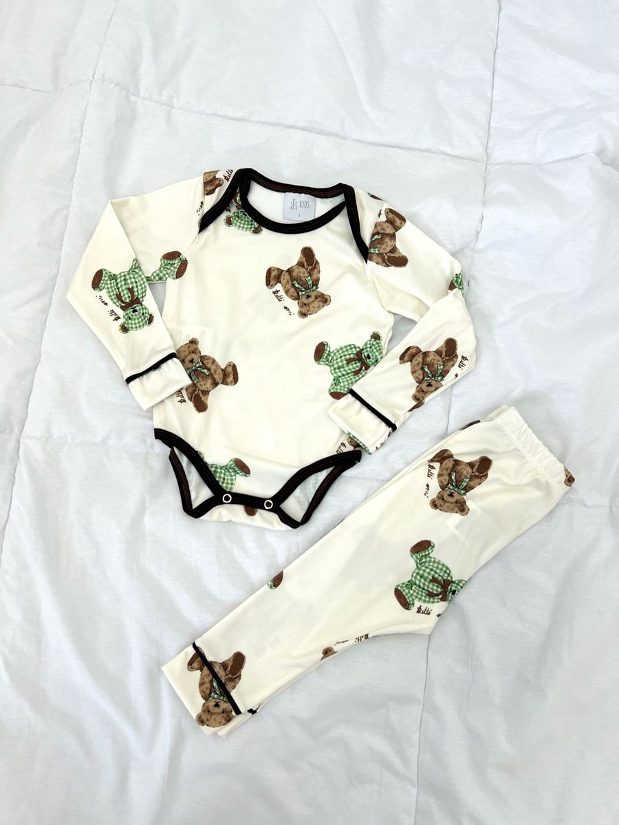 Body Bebê Pijama Ursos