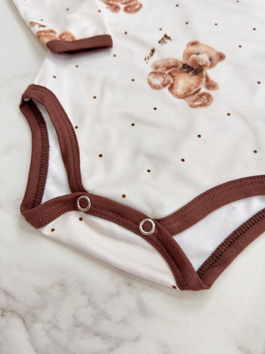 Conjunto Pijama Bebê Body e Calça Ursos Poás