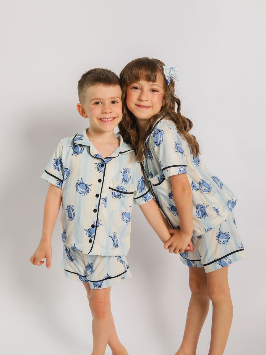 Pijama Infantil Americano Curto Caranguejo