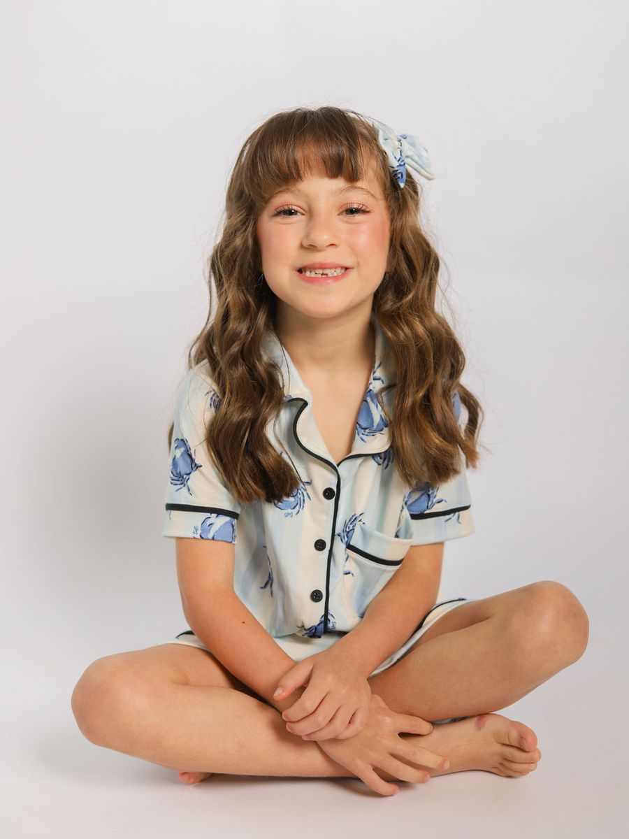 Pijama Infantil Americano Curto Caranguejo
