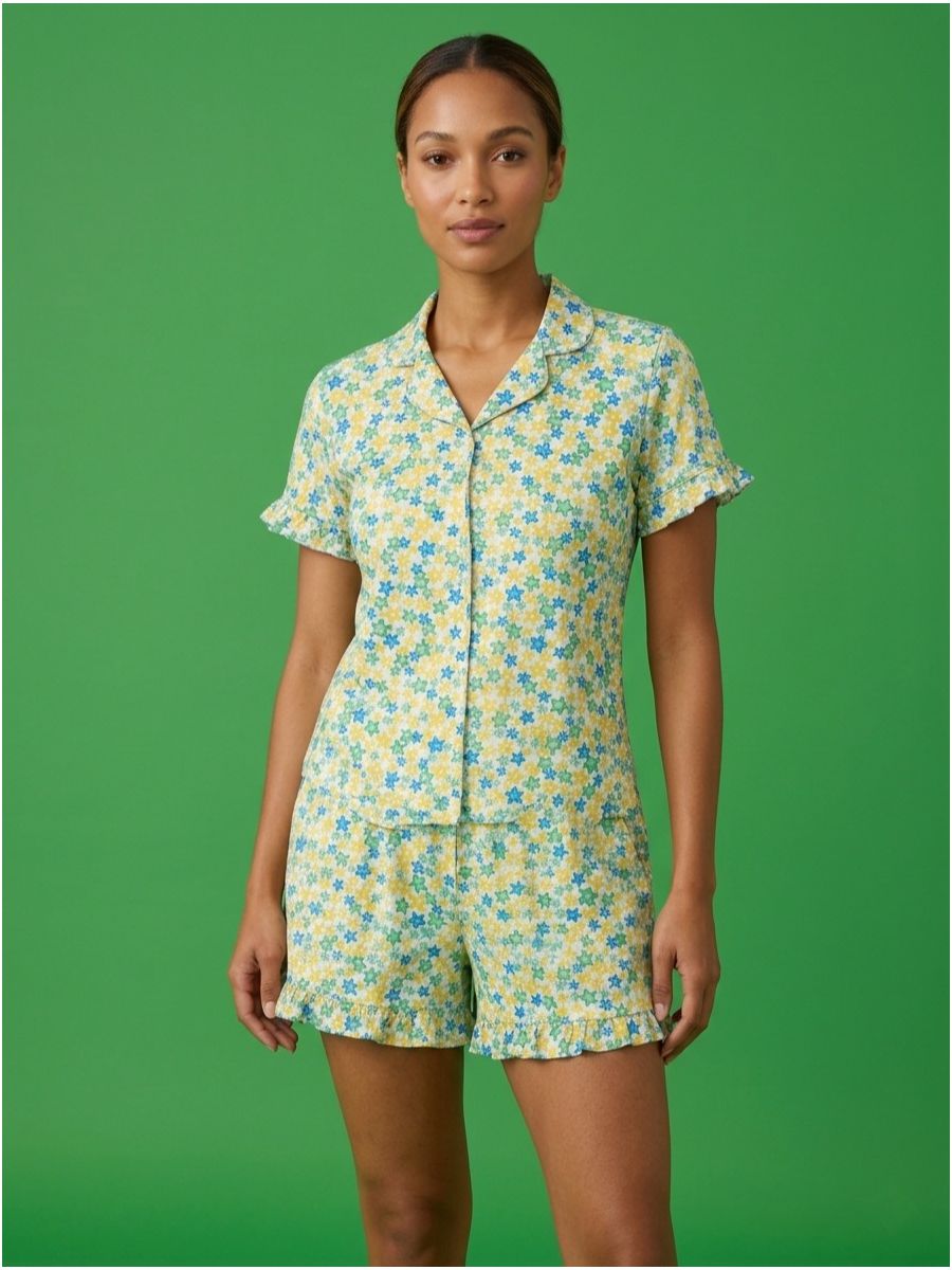 Pijama Feminino Americano Curto Brasil 1