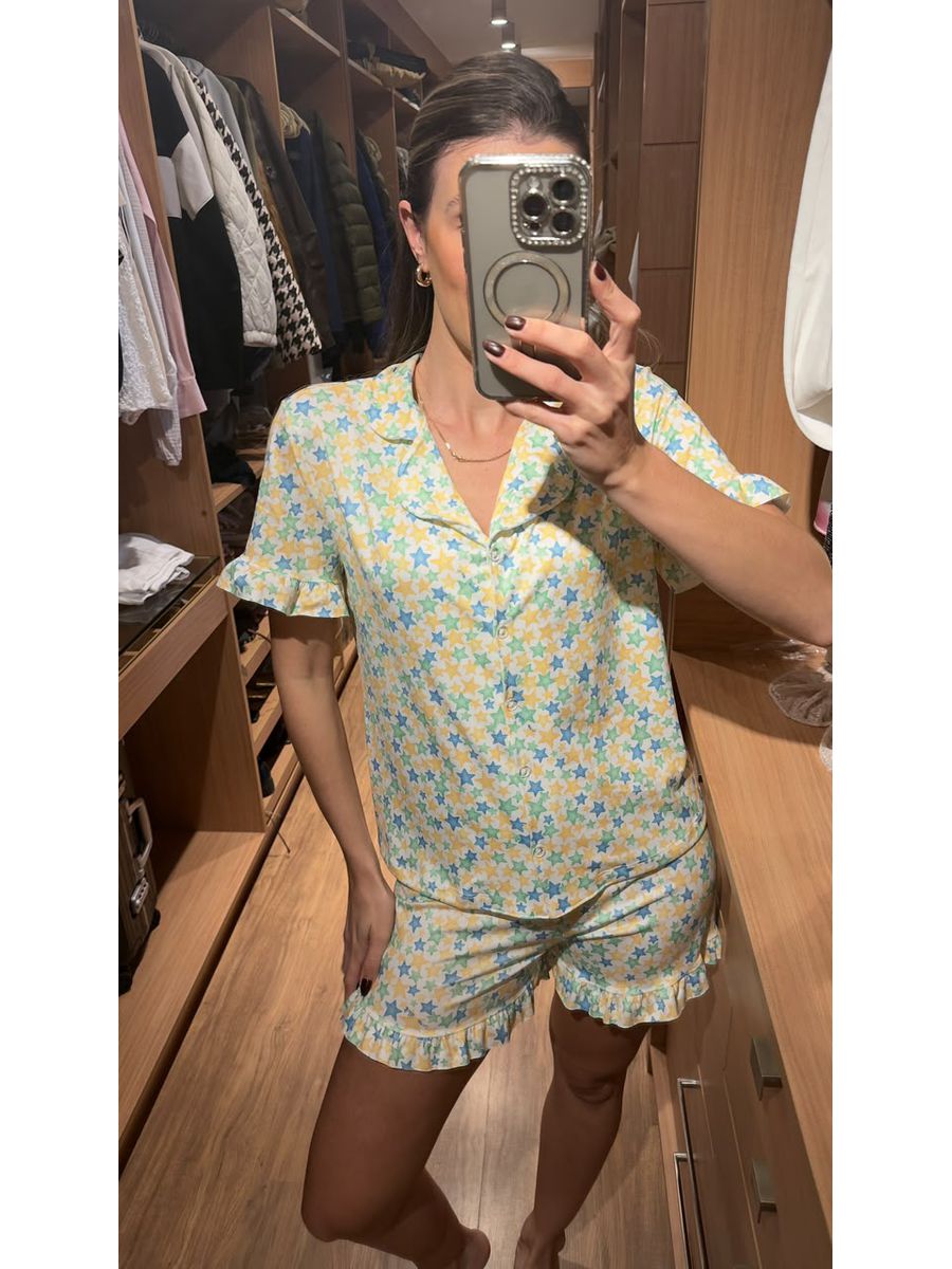 Pijama Feminino Americano Curto Brasil 3