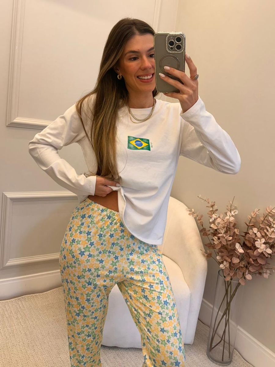 Pijama Feminino Longo Brasil 4