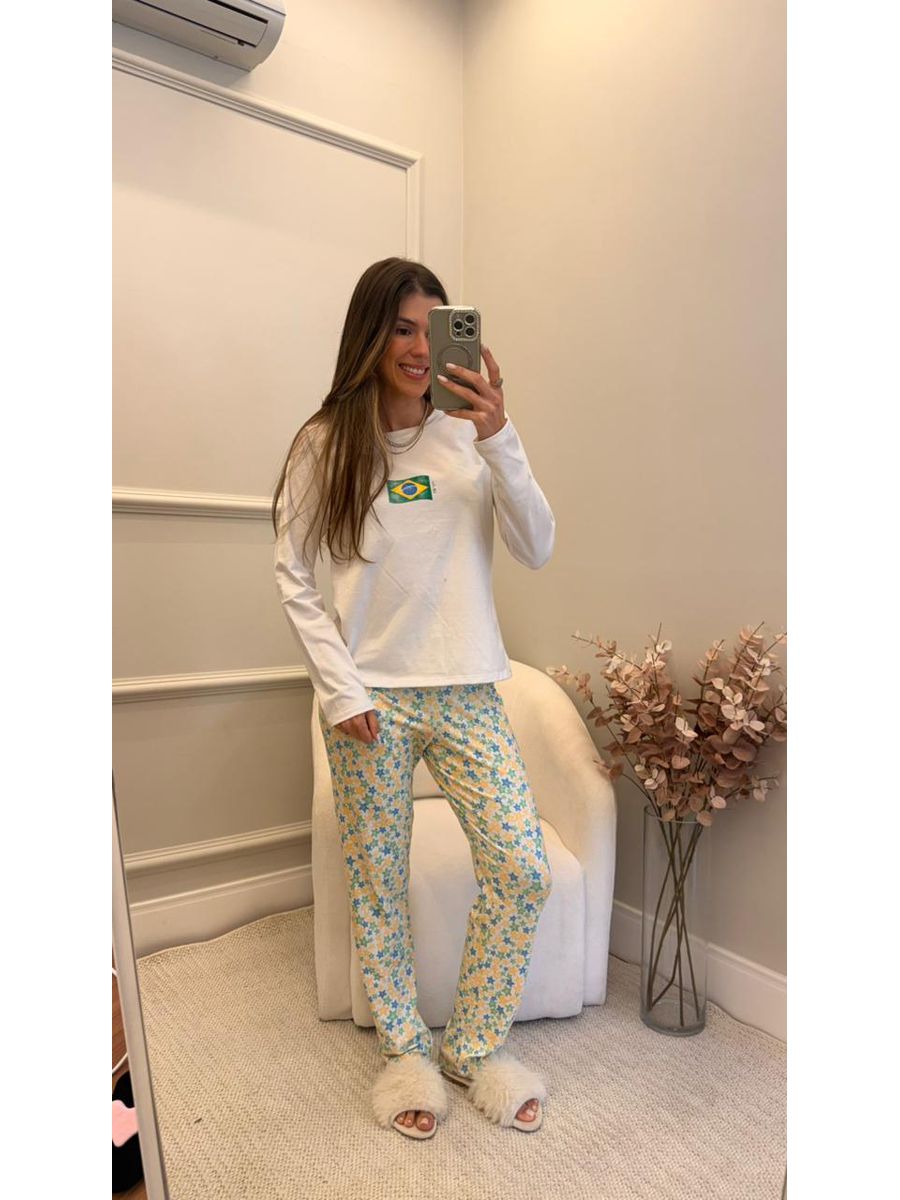 Pijama Feminino Longo Brasil 2