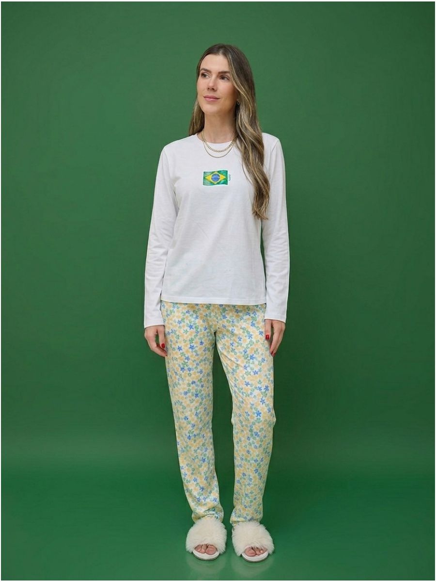 Pijama Feminino Longo Brasil 1
