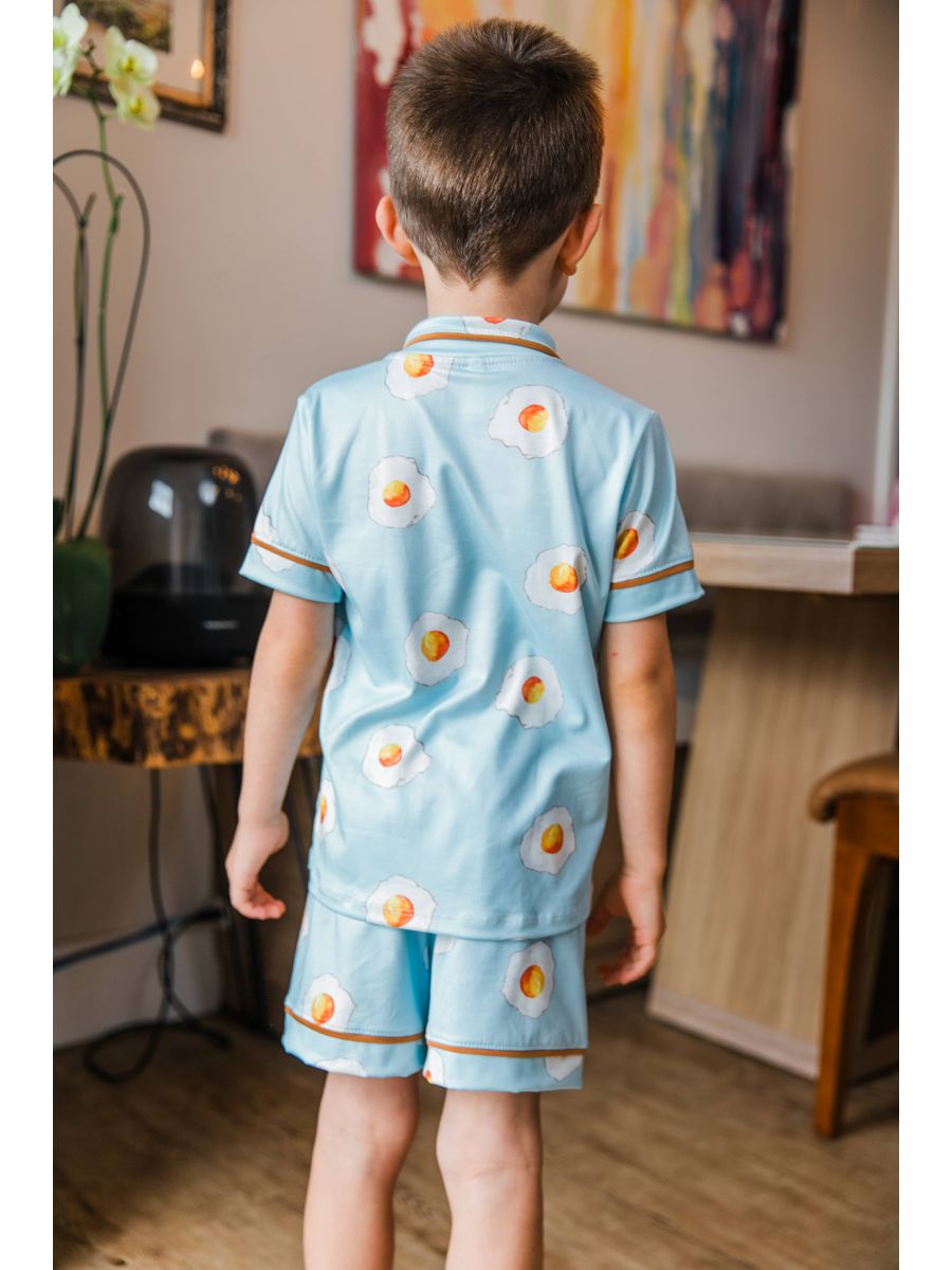 Pijama Americano Curto Infantil Ovos