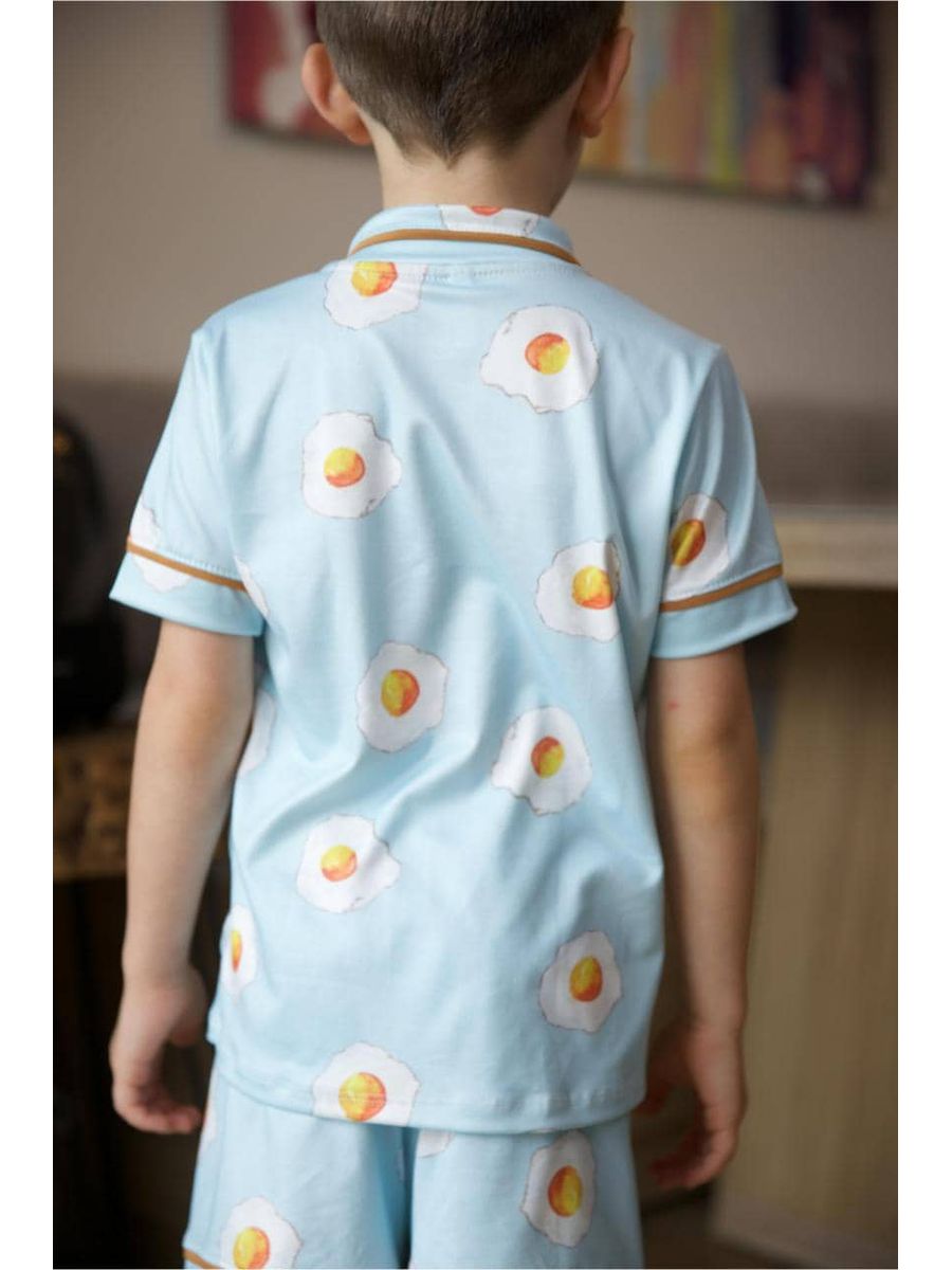 Pijama Americano Curto Infantil Ovos
