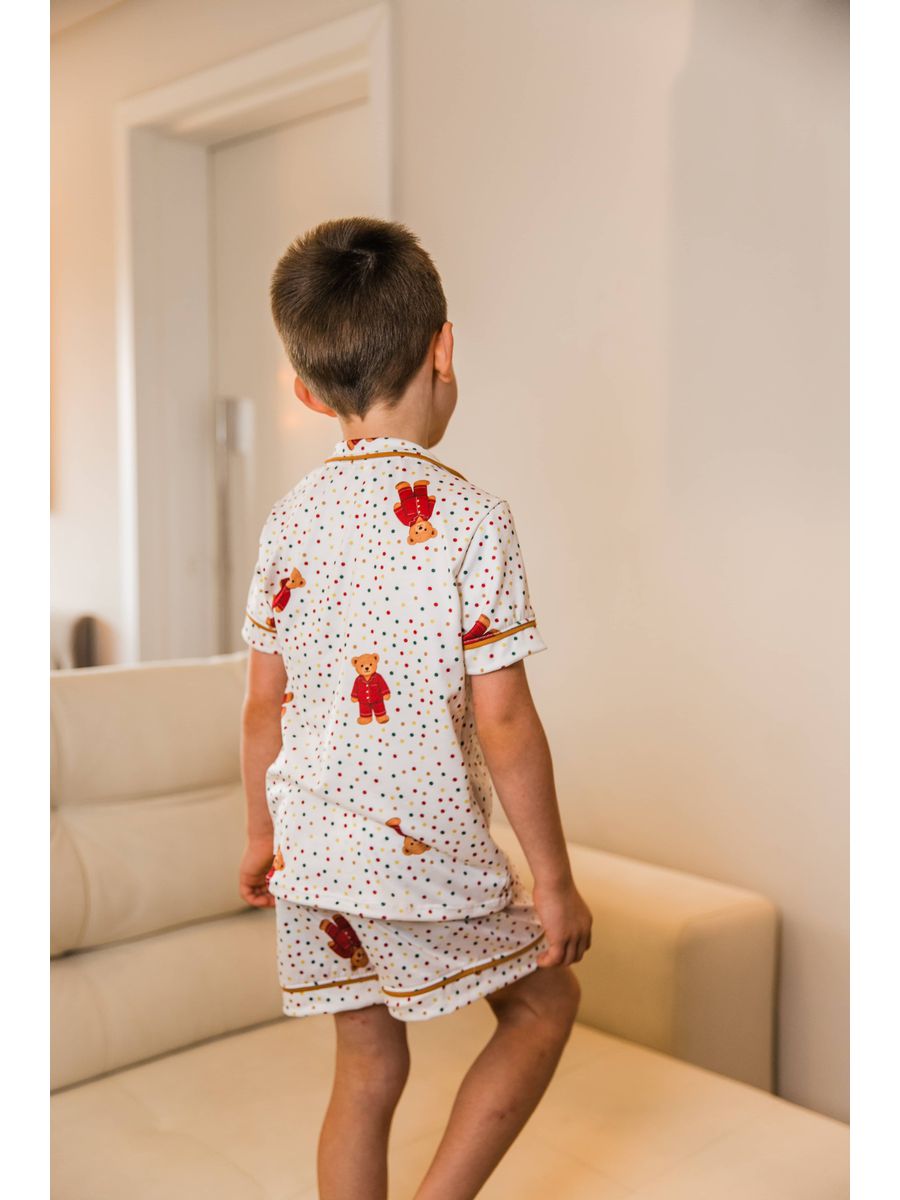 Pijama Americano Curto Infantil Ursos Colorido