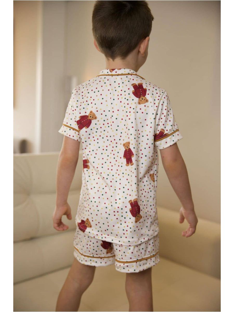 Pijama Americano Curto Infantil Ursos Colorido
