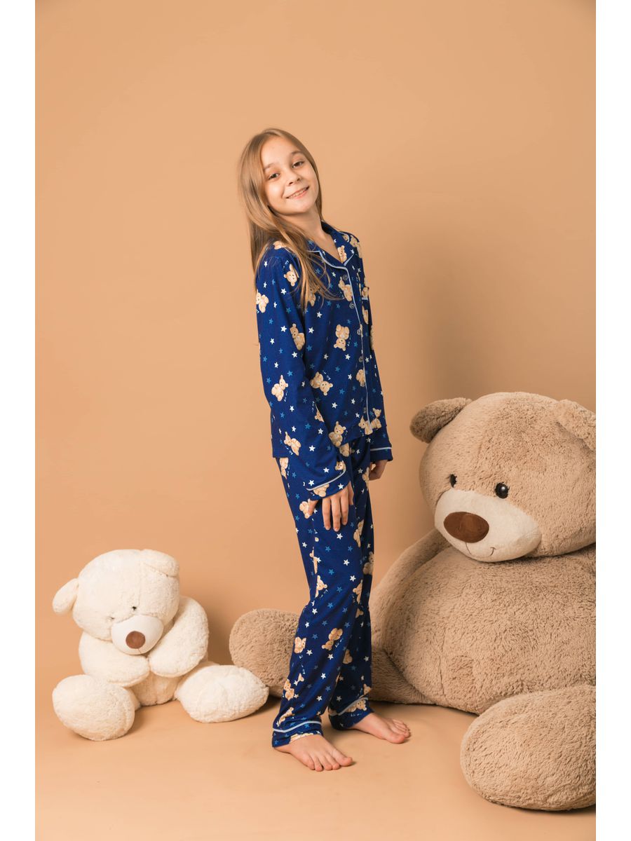 Pijama Infantil Americano Longo Ursos Estrelas