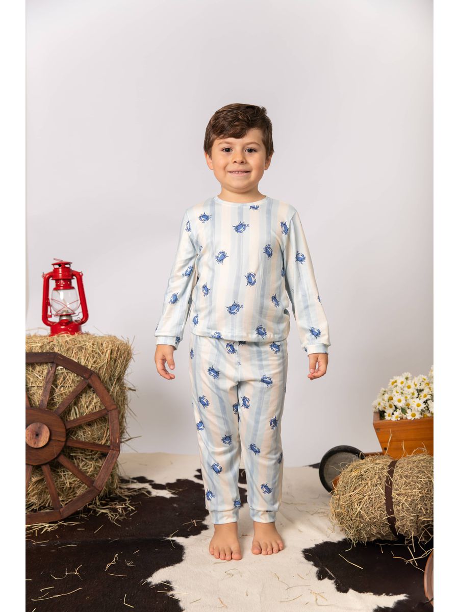 Pijama Infantil Longo Caranguejo