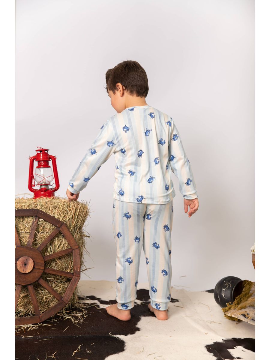 Pijama Infantil Longo Caranguejo