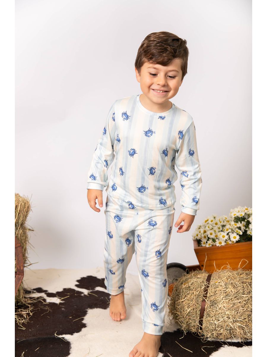 Pijama Infantil Longo Caranguejo