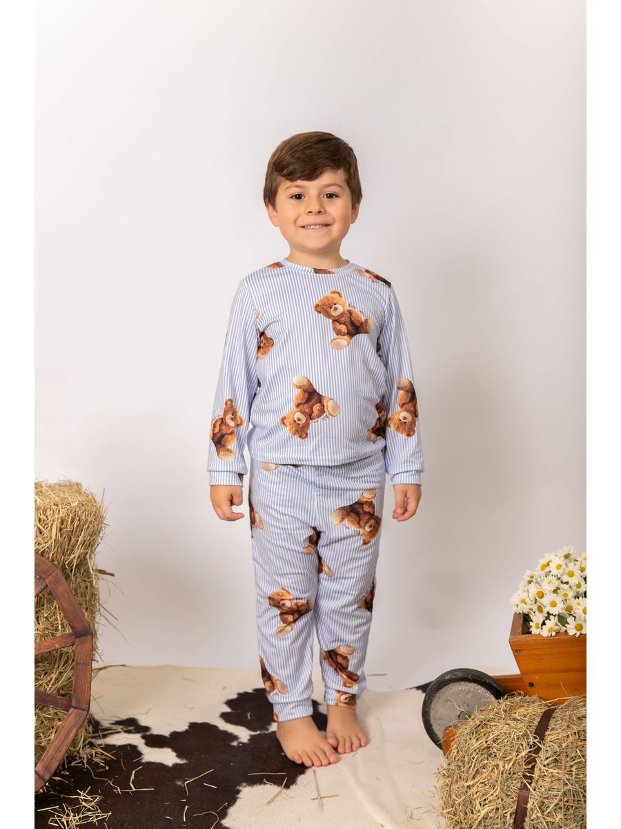 Pijama Infantil longo New Bear Ursos
