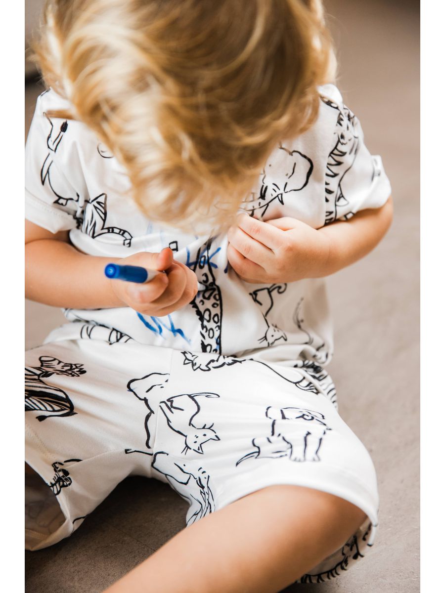 PRÉ-VENDA Pijama Infantil Curto Para Colorir