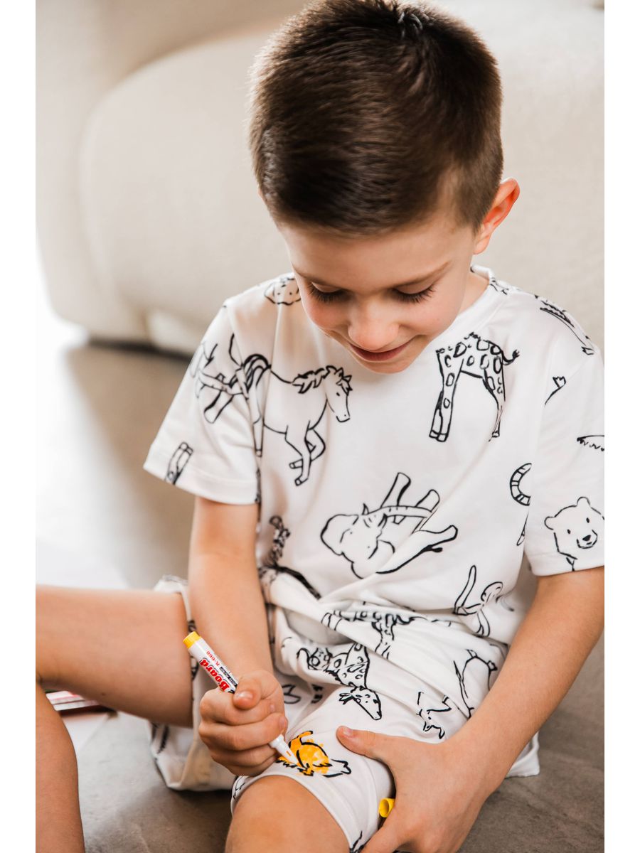 PRÉ-VENDA Pijama Infantil Curto Para Colorir