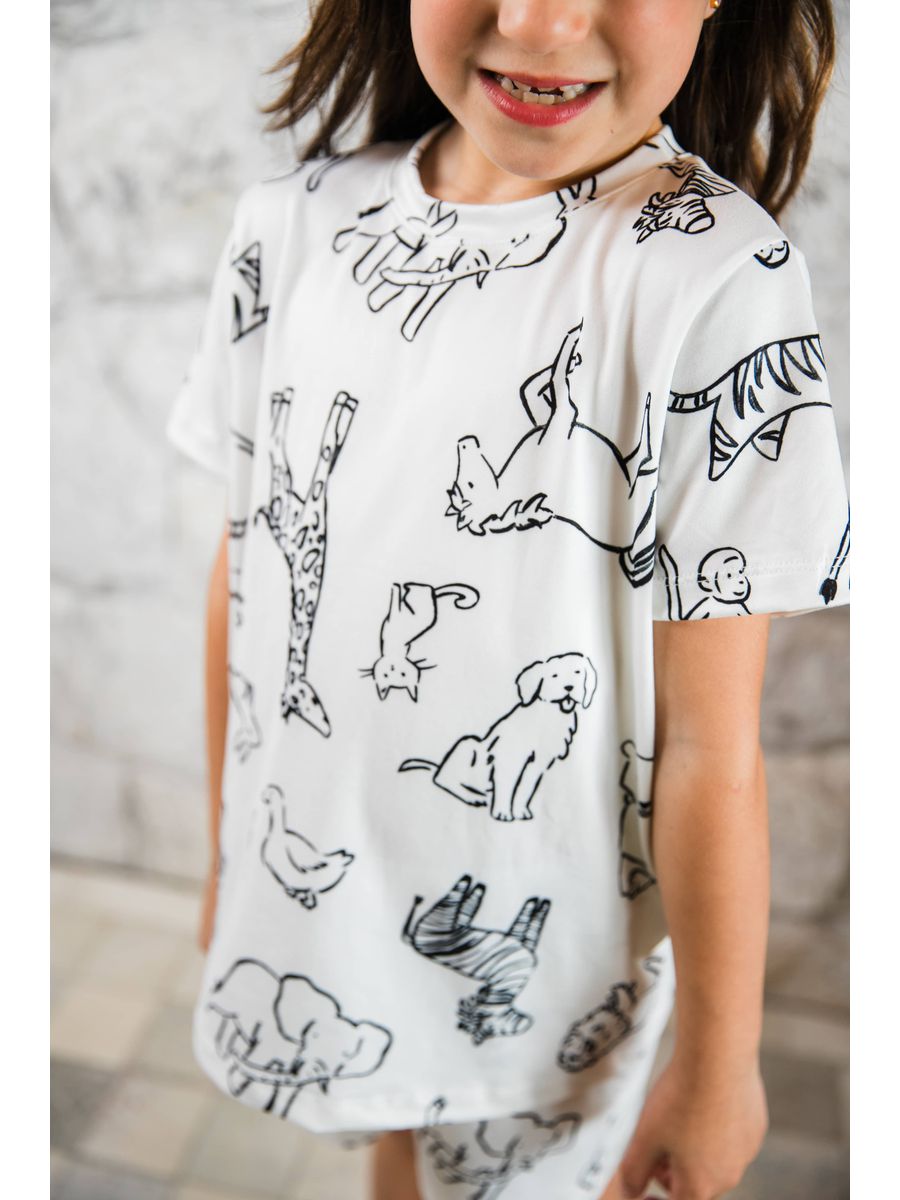 PRÉ-VENDA Pijama Infantil Curto Para Colorir