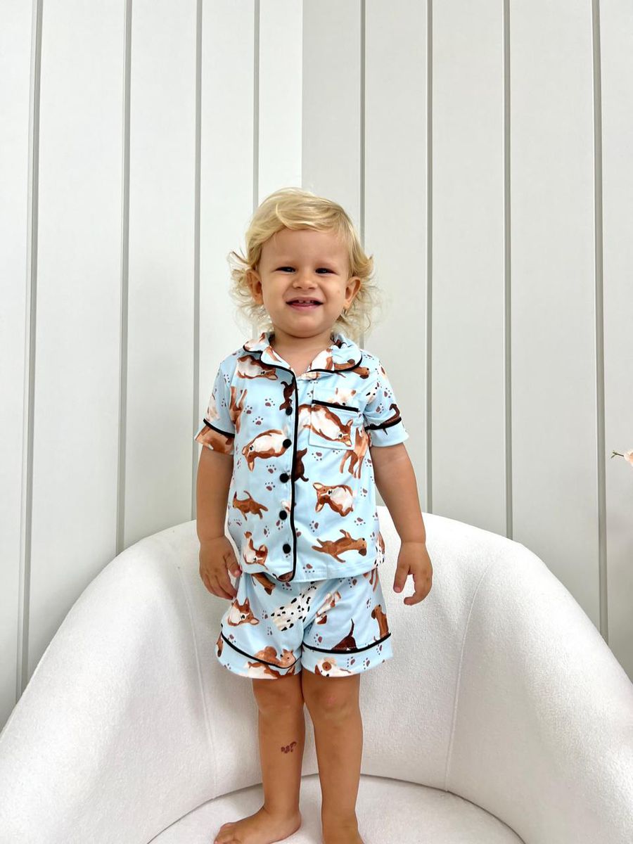 Pijama Americano Curto Infantil Dogs 
