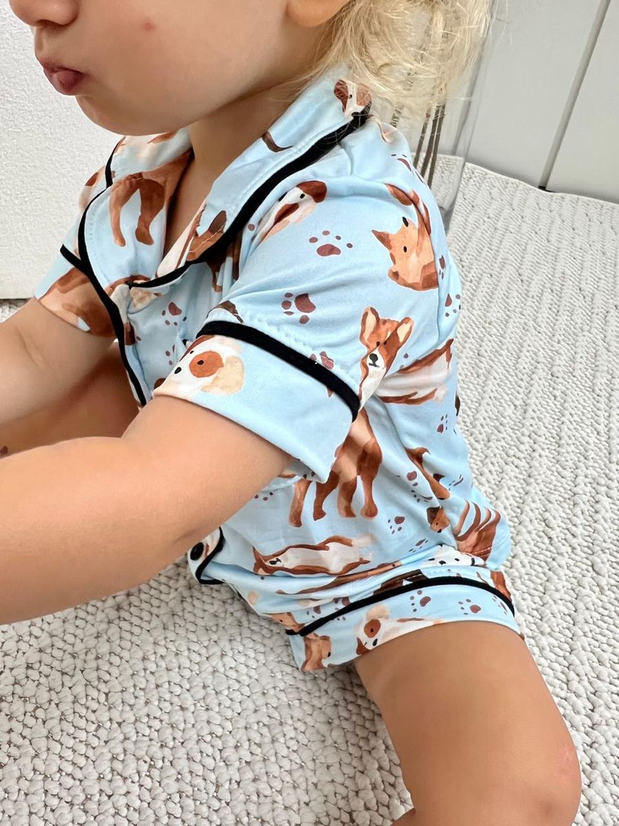Pijama Americano Curto Infantil Dogs 
