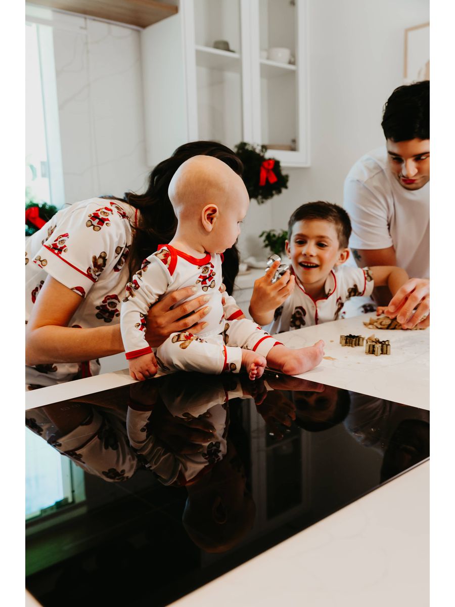 Conjunto Pijama Bebê Body e Calça Ursos Natal