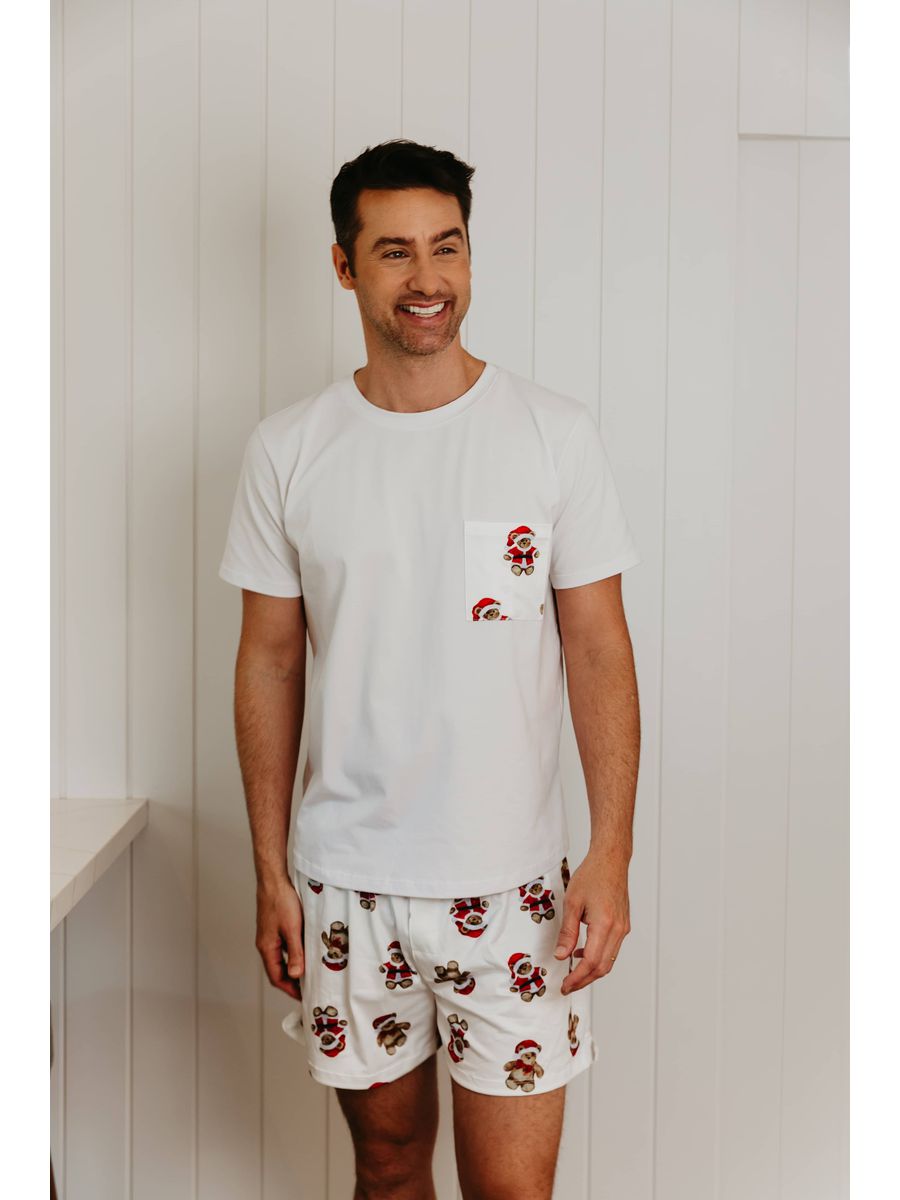 Pijama Masculino Curto Ursos Natal