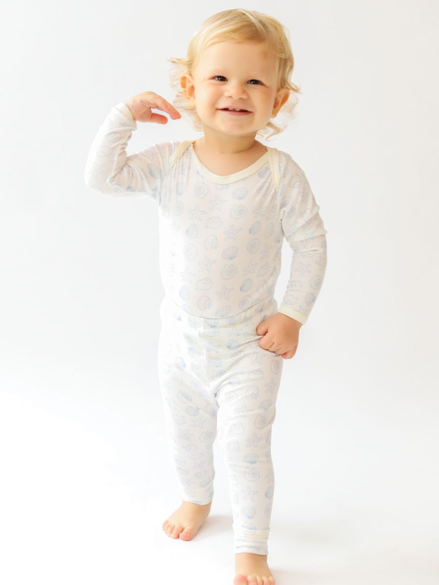Conjunto Bebê Body e Calça Fundo do Mar