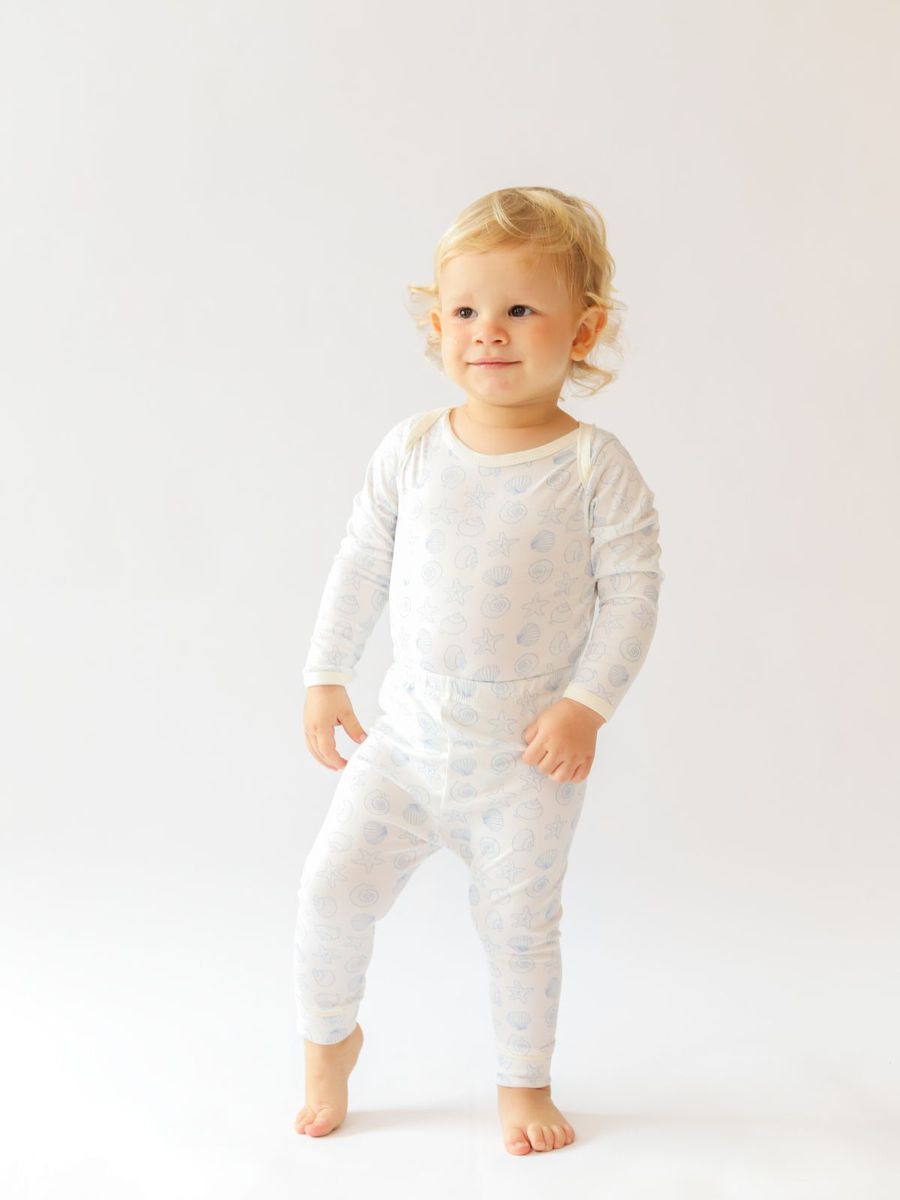 Conjunto Bebê Body e Calça Fundo do Mar