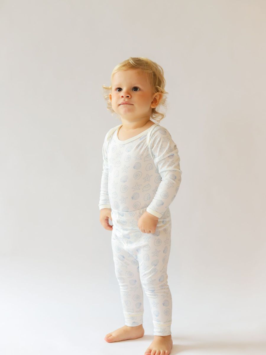 Conjunto Bebê Body e Calça Fundo do Mar