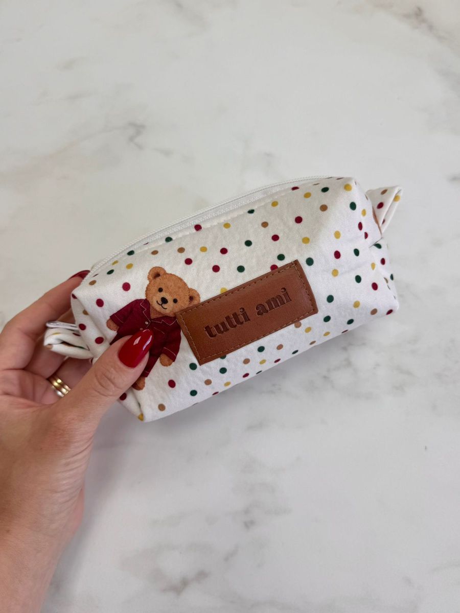 Necessaire Estampa Exclusiva Ursos Colorido