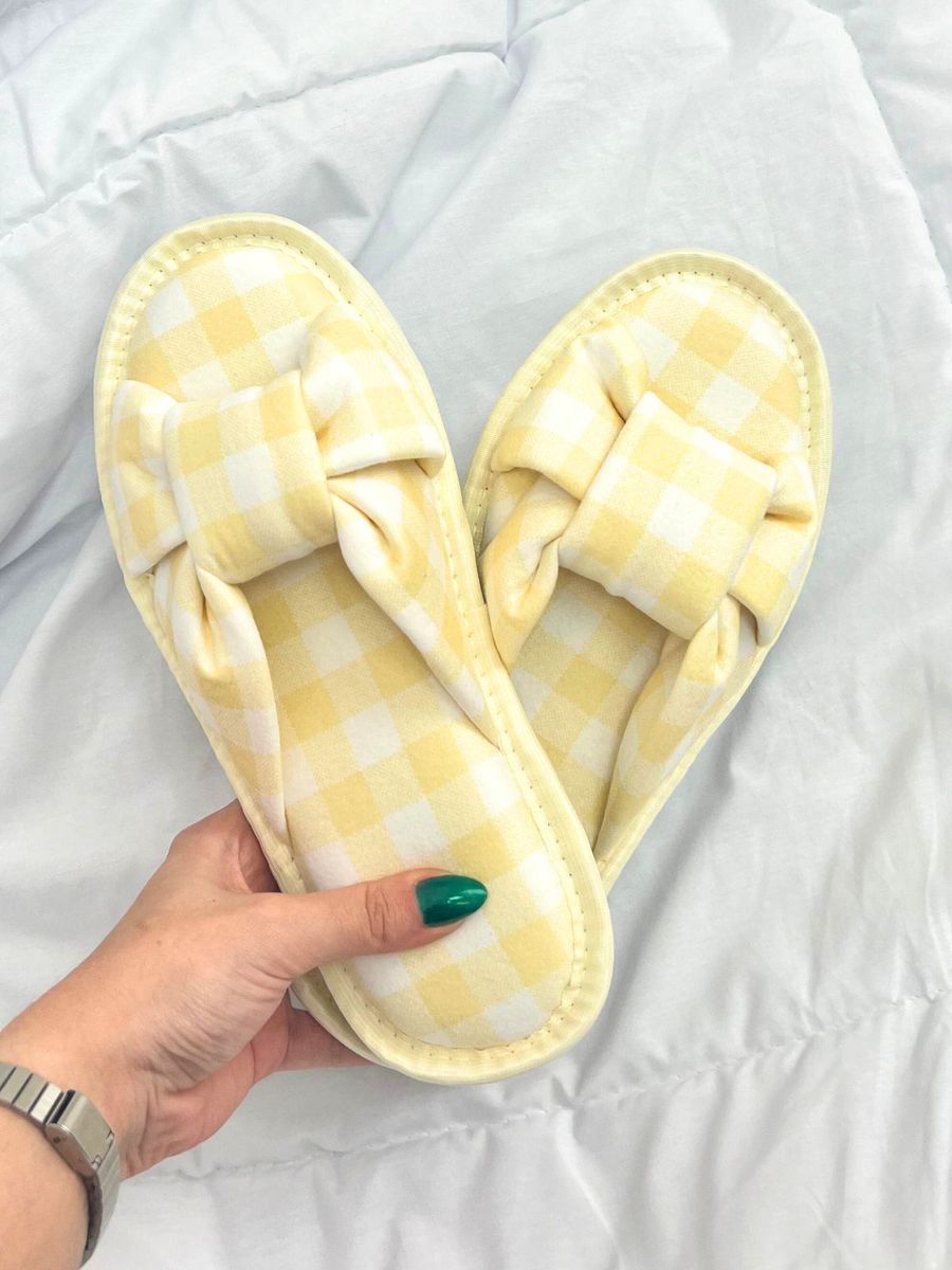 Chinelo Pantufa Vichy Amarelo