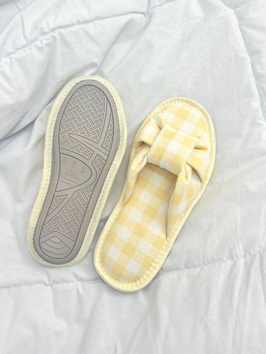 Chinelo Pantufa Vichy Amarelo