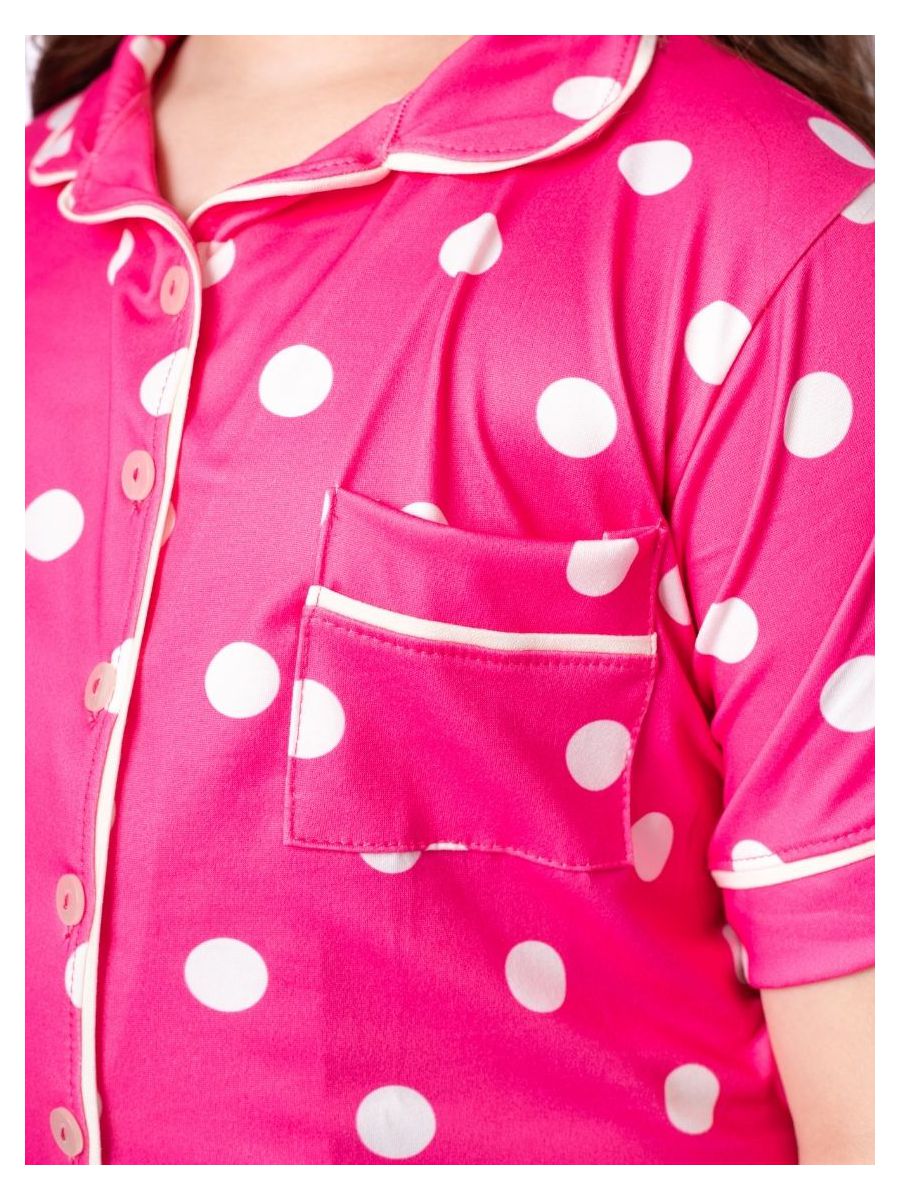 Pijama Infantil Americano Curto Pink Poás